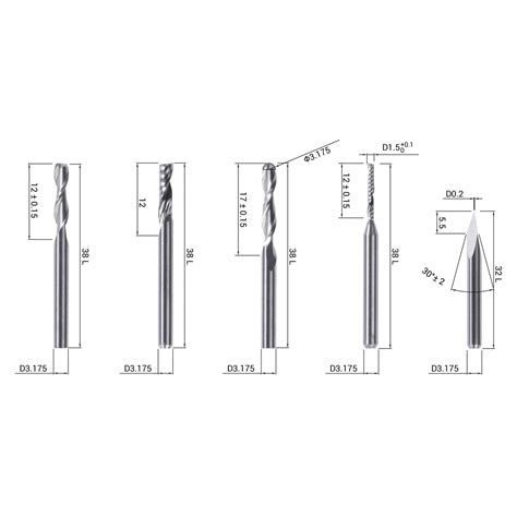 CNC Bits (5 Bits) .